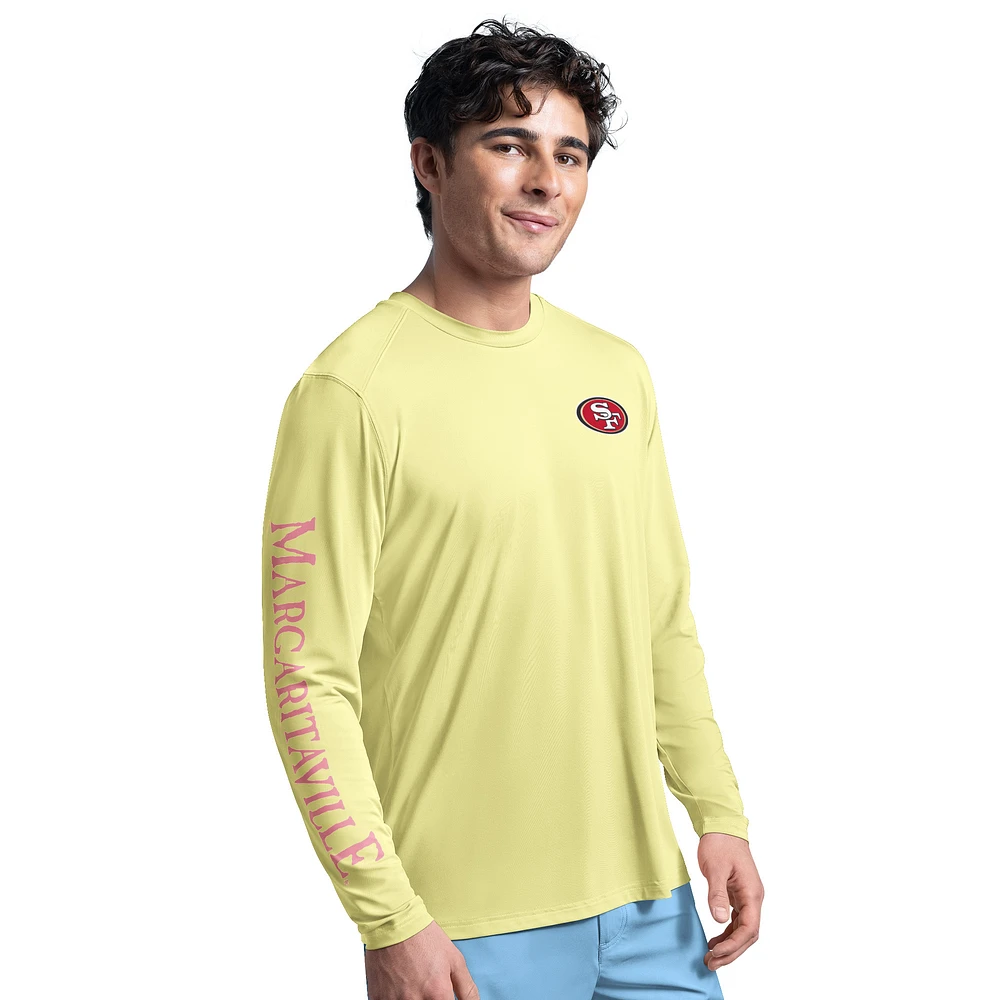Men's G-III Sports by Carl Banks Yellow San Francisco 49ers Margaritaville Rock Harbor Long Sleeve Rashguard Top