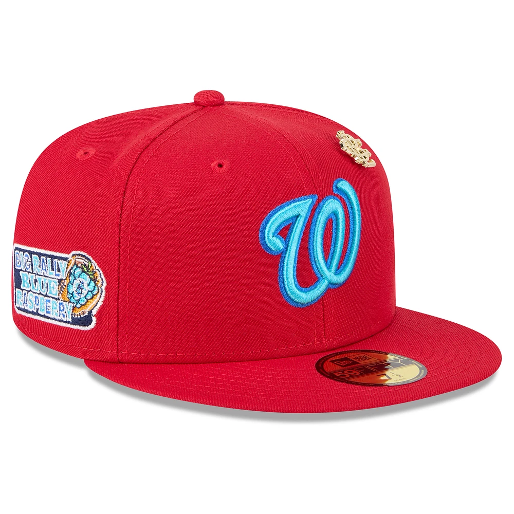 Men's New Era Red Washington Nationals 2025 Big League Chew 59FIFTY Fitted Hat