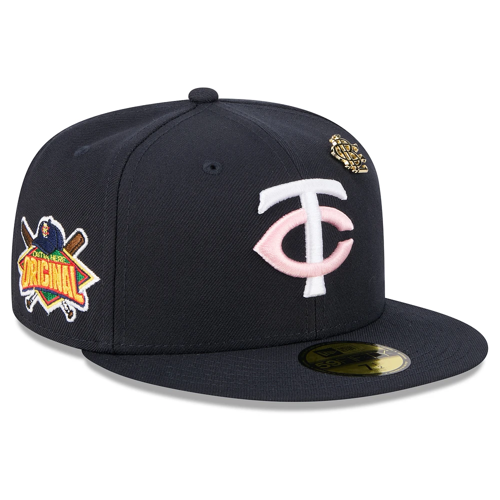 Men's New Era Navy Minnesota Twins 2025 Big League Chew 59FIFTY Fitted Hat