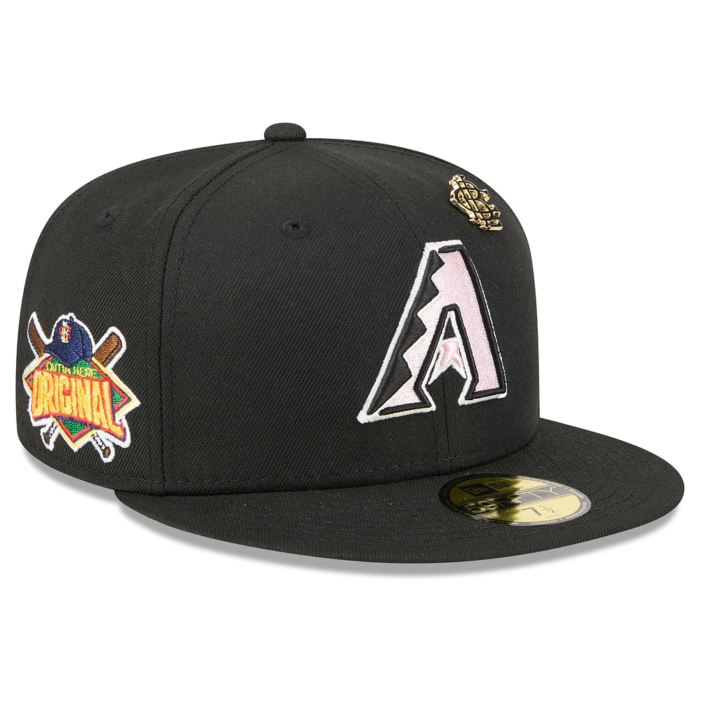 Men's New Era Black Arizona Diamondbacks 2025 Big League Chew 59FIFTY Fitted Hat