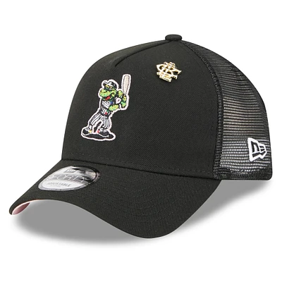 Men's New Era Black Chicago White Sox 2025 Big League Chew A-Frame 9FORTY Adjustable Trucker Hat