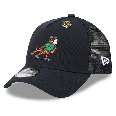 Men's New Era Navy Detroit Tigers 2025 Big League Chew A-Frame 9FORTY Adjustable Trucker Hat