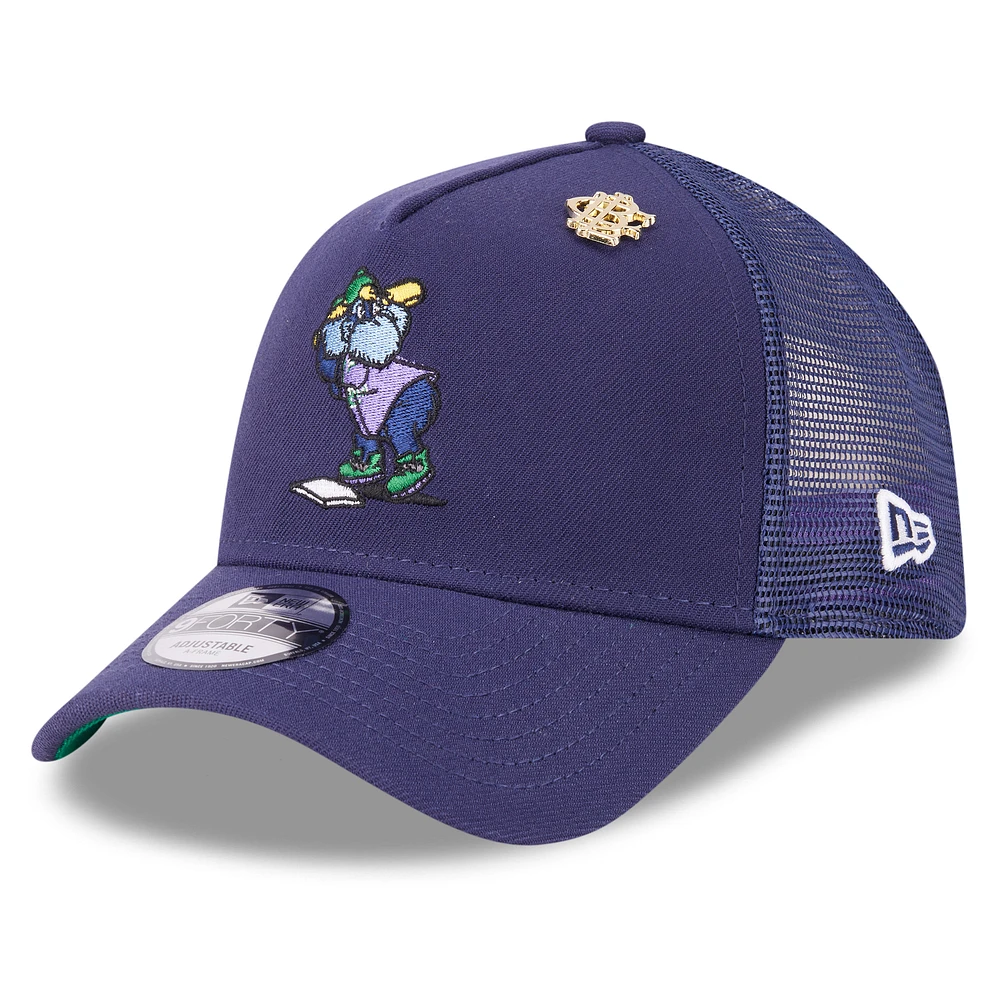 Men's New Era Navy Tampa Bay Rays 2025 Big League Chew A-Frame 9FORTY Adjustable Trucker Hat