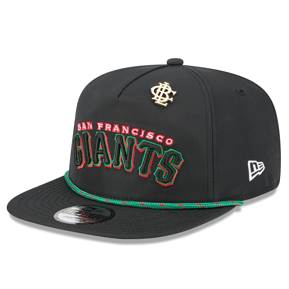 Men's New Era Black San Francisco Giants 2025 Big League Chew Golfer Snapback Hat