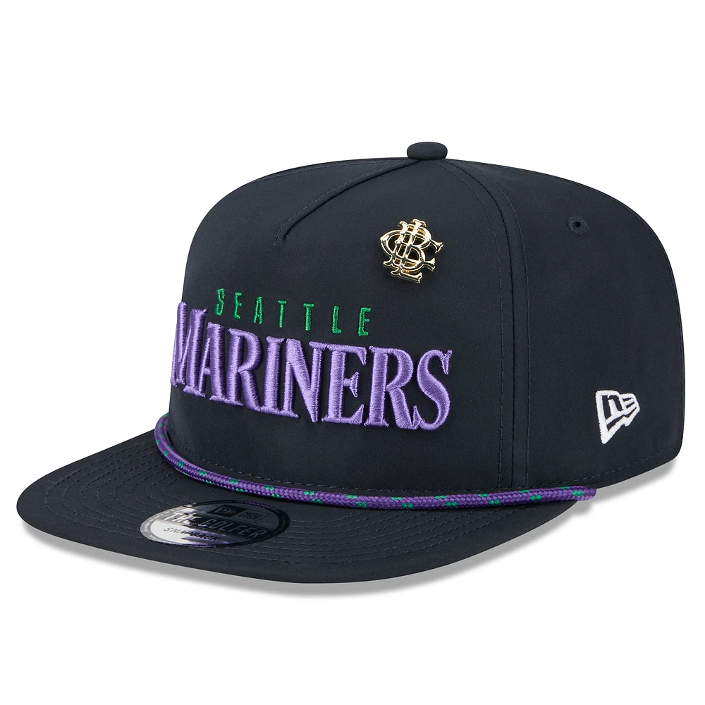 Men's New Era Navy Seattle Mariners 2025 Big League Chew Golfer Snapback Hat