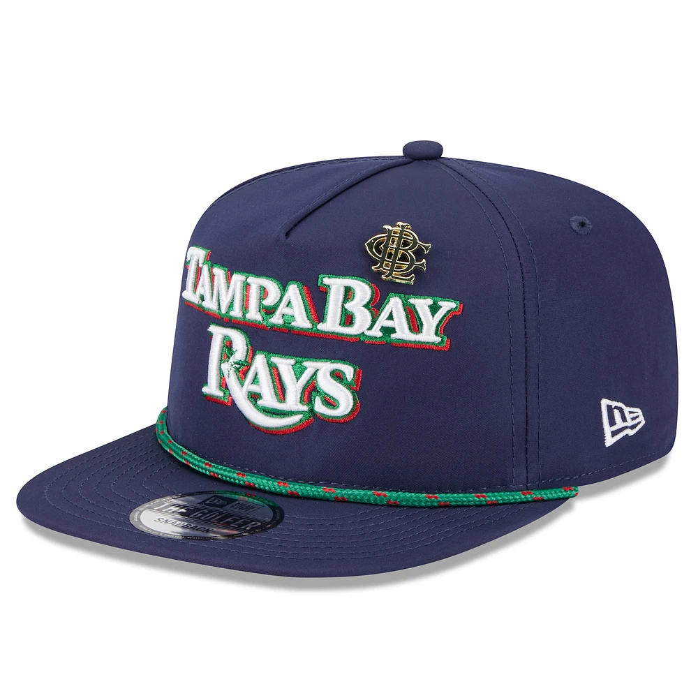 Men's New Era Navy Tampa Bay Rays 2025 Big League Chew Golfer Snapback Hat