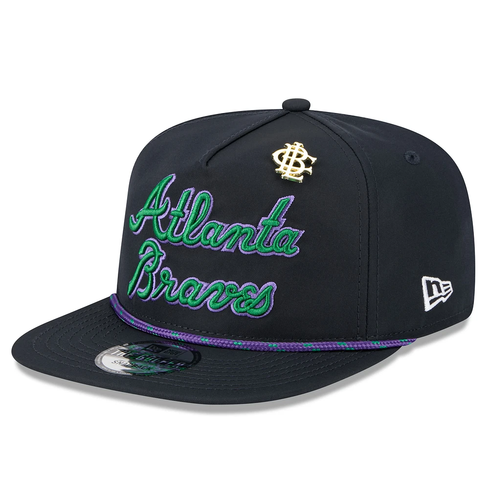 Men's New Era Navy Atlanta Braves 2025 Big League Chew Golfer Snapback Hat