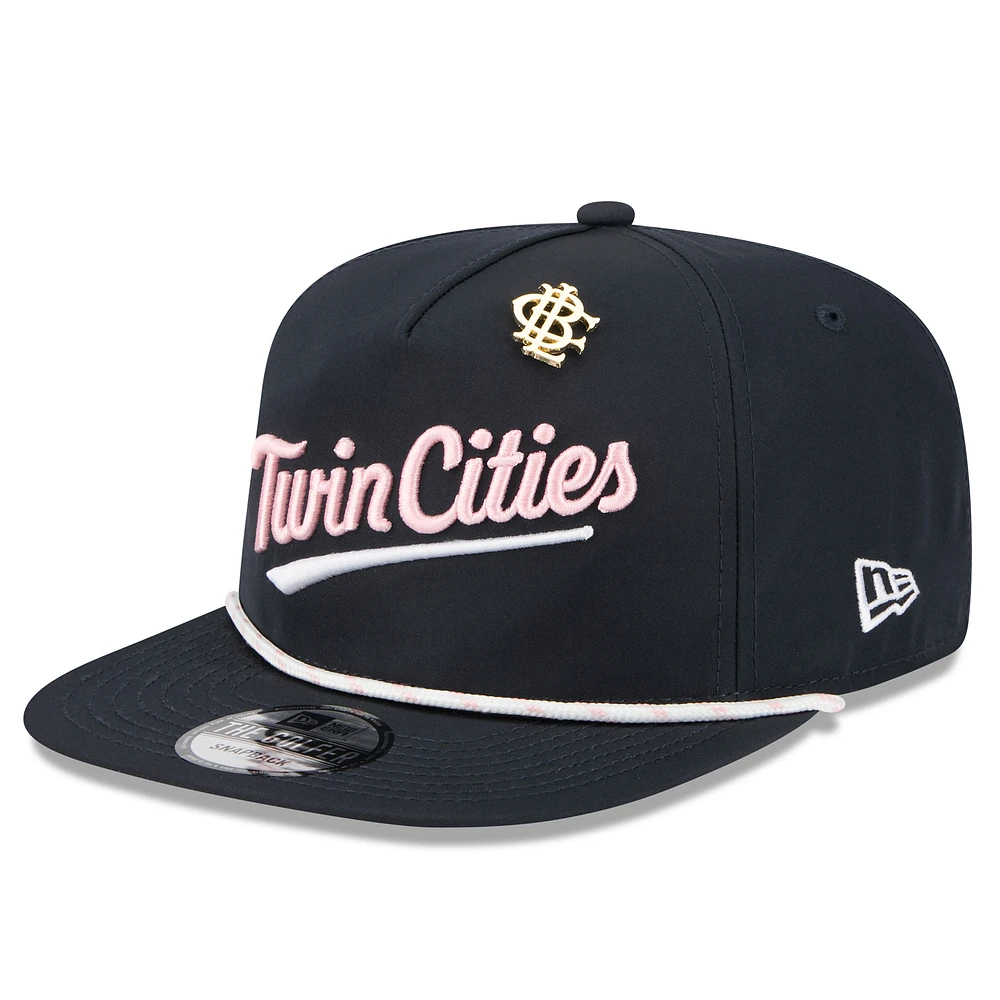 Men's New Era Navy Minnesota Twins 2025 Big League Chew Golfer Snapback Hat