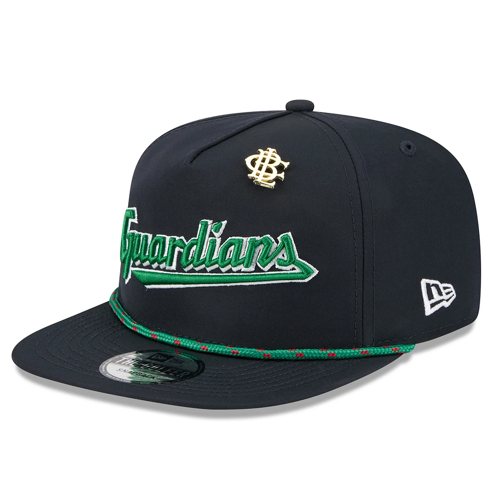 Men's New Era Navy Cleveland Guardians 2025 Big League Chew Golfer Snapback Hat
