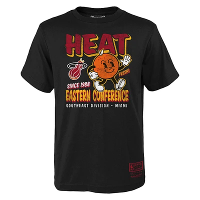 Youth Mitchell & Ness Black Miami Heat Concession Food Character T-Shirt