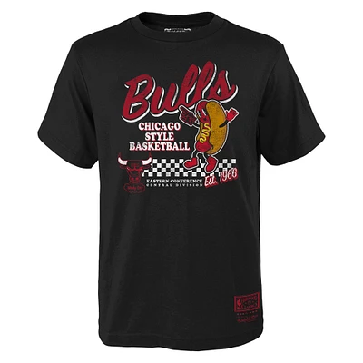 Youth Mitchell & Ness Black Chicago Bulls Concession Food Character T-Shirt