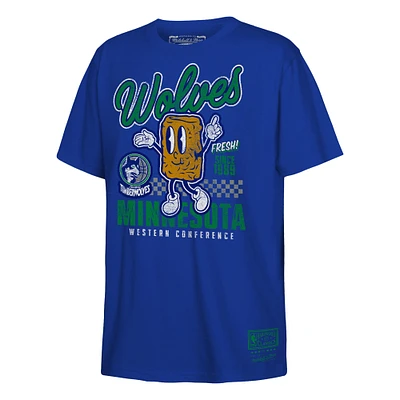 Youth Mitchell & Ness Blue Minnesota Timberwolves Concession Food Character T-Shirt