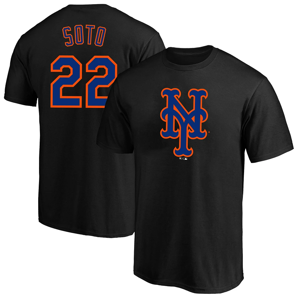 Men's Fanatics Juan Soto Black New York Mets Big & Tall Name Number T-Shirt