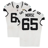 Mitch Morse Jacksonville Jaguars Game-Used #65 White Nike Jersey vs. Tennessee Titans on December 8, 2024