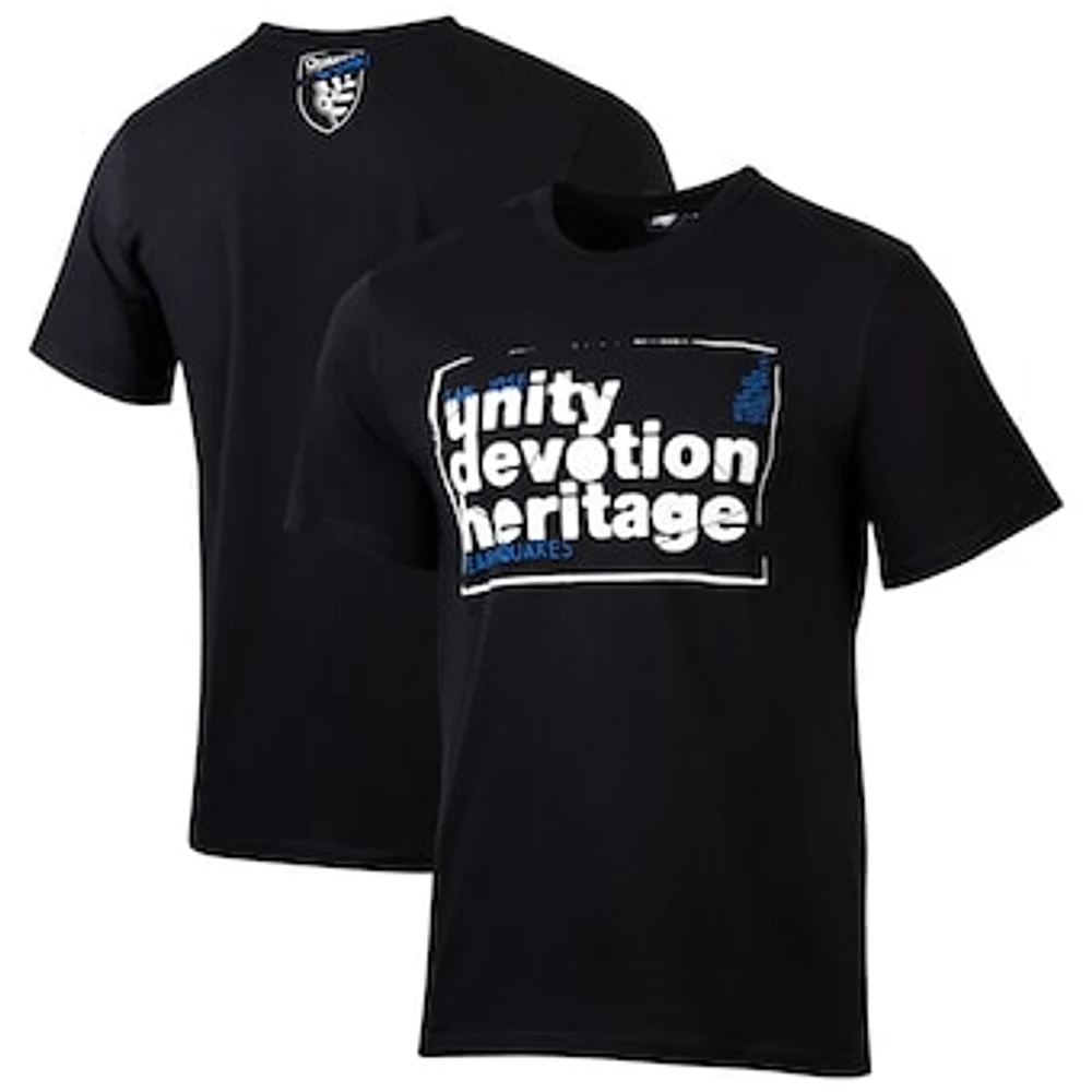 Men's Sport Design Sweden Black San Jose Earthquakes Game Day Relaxed T-Shirt