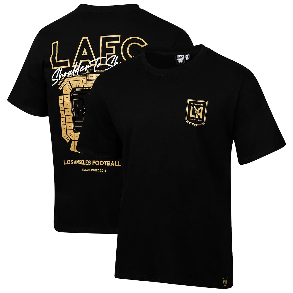 Men's Black LAFC Team Script Relaxed T-Shirt
