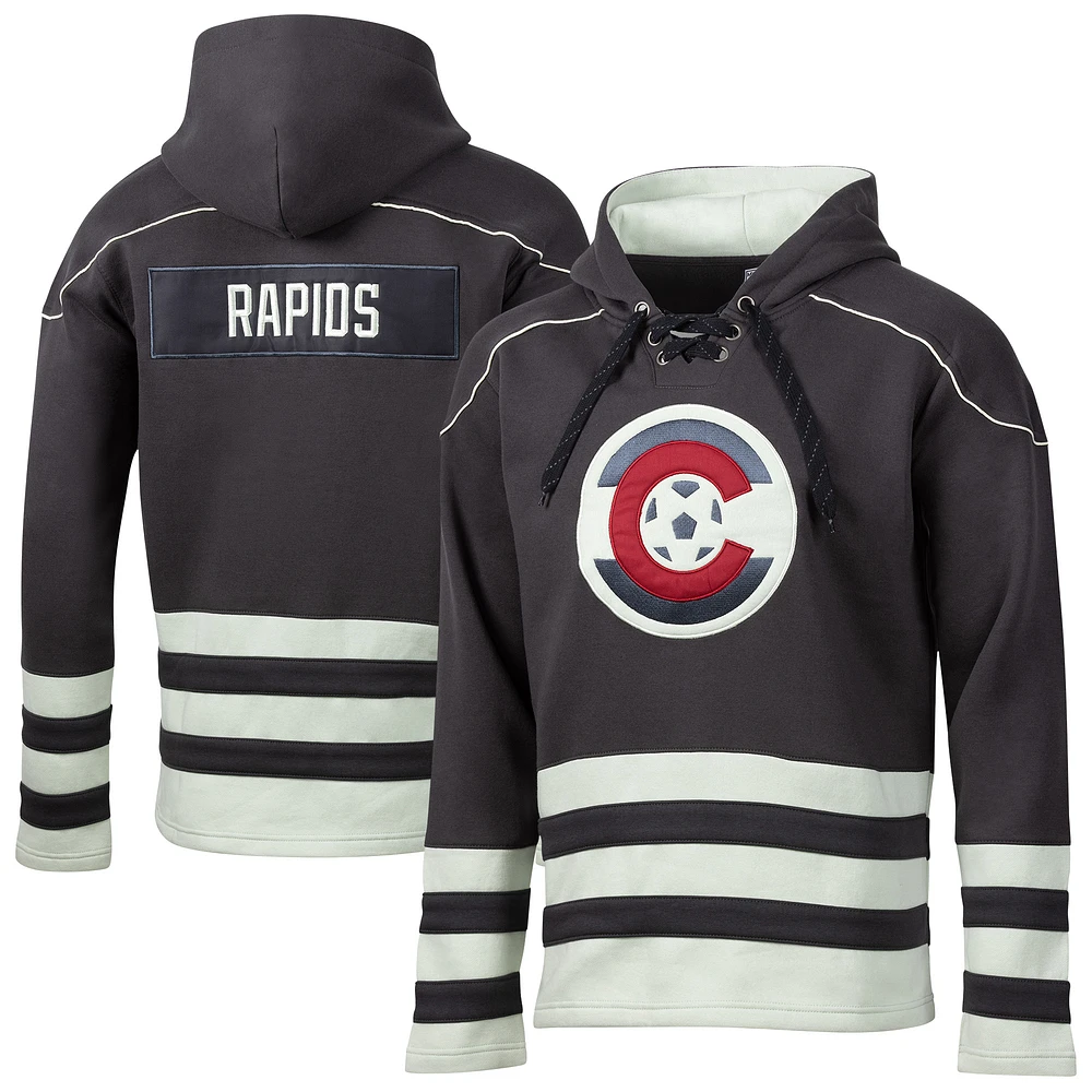 Men's Charcoal Colorado Rapids Jersey Hook Hockey Pullover Hoodie