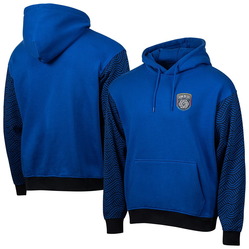 Men's Blue San Diego FC On The Go Relaxed Pullover Hoodie