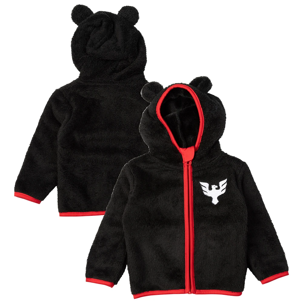 Toddler Sport Design Sweden Black D.C. United Tie-Breaker Teddy Full-Zip Hoodie