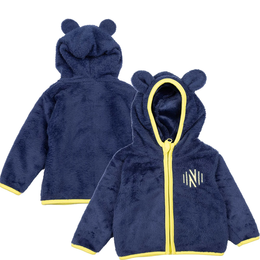 Toddler Sport Design Sweden Navy Nashville SC Tie-Breaker Teddy Full-Zip Hoodie