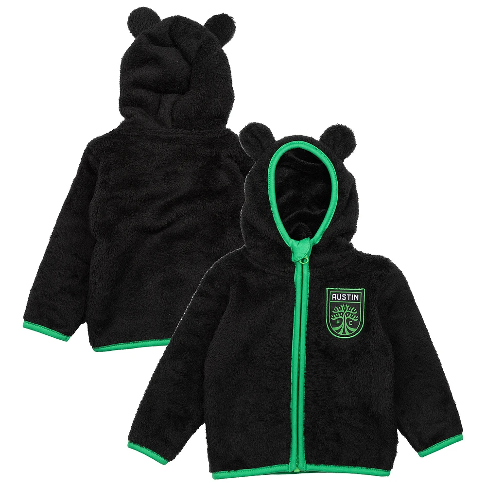 Toddler Sport Design Sweden Black Austin FC Tie-Breaker Teddy Full-Zip Hoodie
