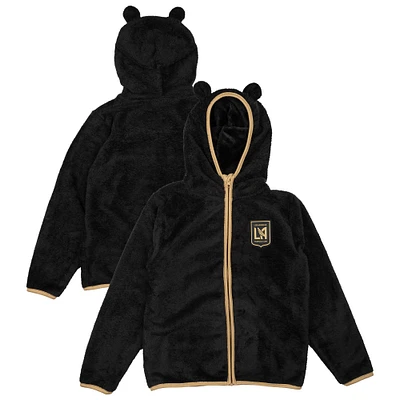 Toddler Sport Design Sweden Black LAFC Tie-Breaker Teddy Full-Zip Hoodie
