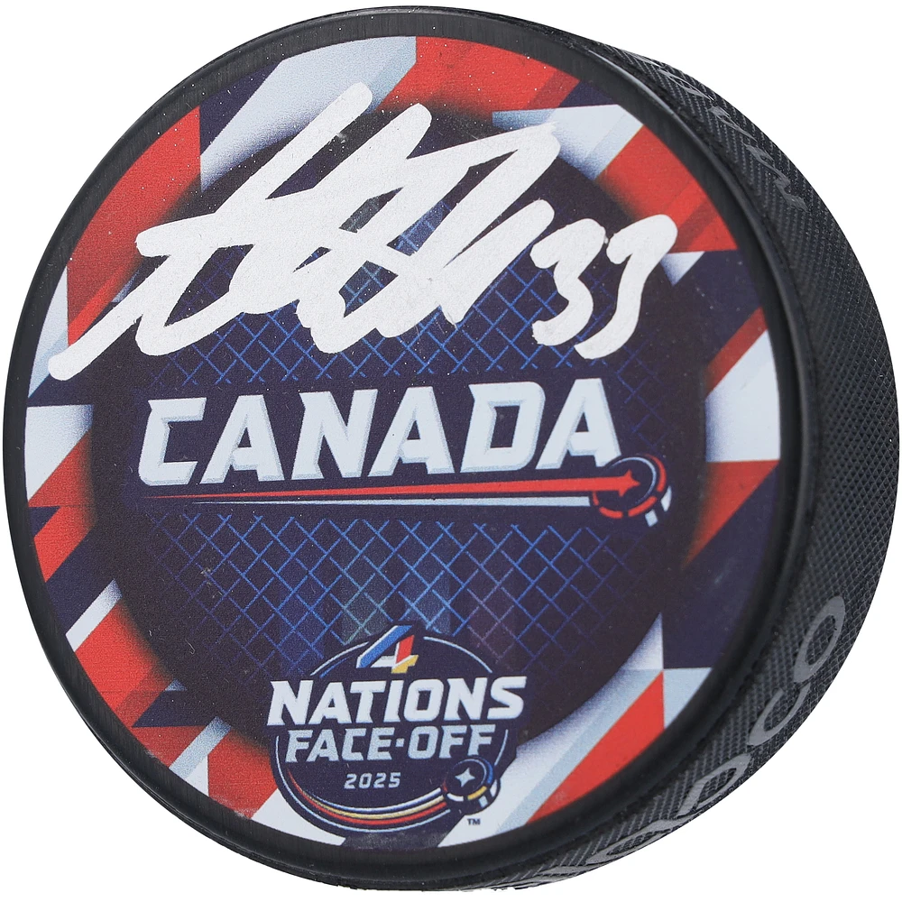 Adin Hill Vegas Golden Knights Autographed Team Canada 4 Nations Face-Off Hockey Puck