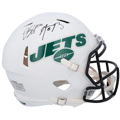 Aaron Rodgers & Breece Hall New York Jets Autographed Riddell Flat White Speed Authentic Helmet