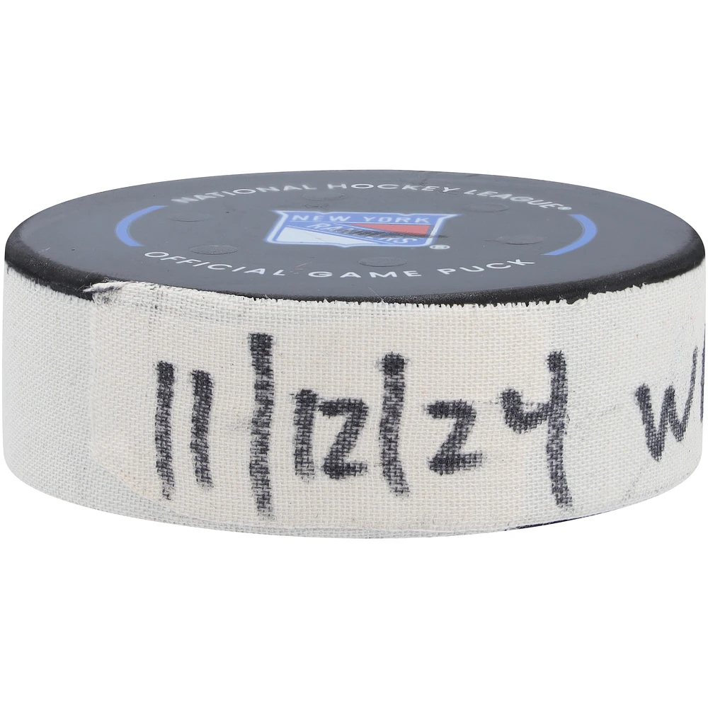 Gabriel Vilardi Winnipeg Jets Game-Used Goal Puck from November 12, 2024 vs. New York Rangers