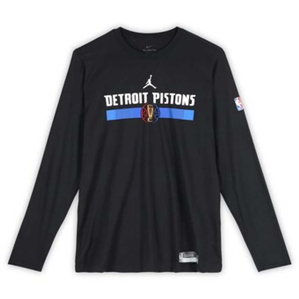 Ron Holland II Detroit Pistons Player-Worn Black NBA Cup Long Sleeve Shirt from the 2024-25 NBA Season - Size XLT