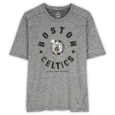 Boston Celtics Team-Issued Gray "Hoops For Troops" T-Shirt from the 2024-25 NBA Season
