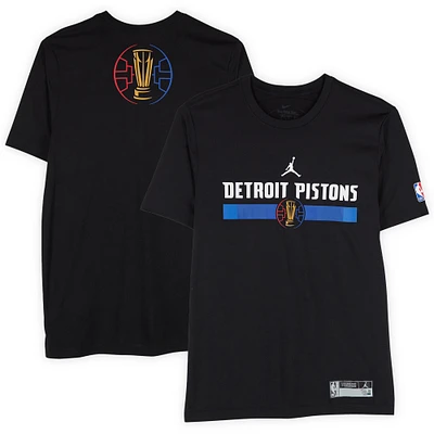 Detroit Pistons Team-Issued Black NBA Cup Short Sleeve Shirt from the 2024-25 Season