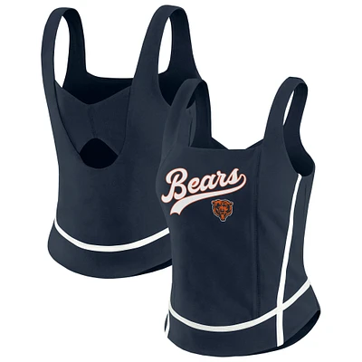Women's WEAR by Erin Andrews Navy Chicago Bears Square Neck Tank Top