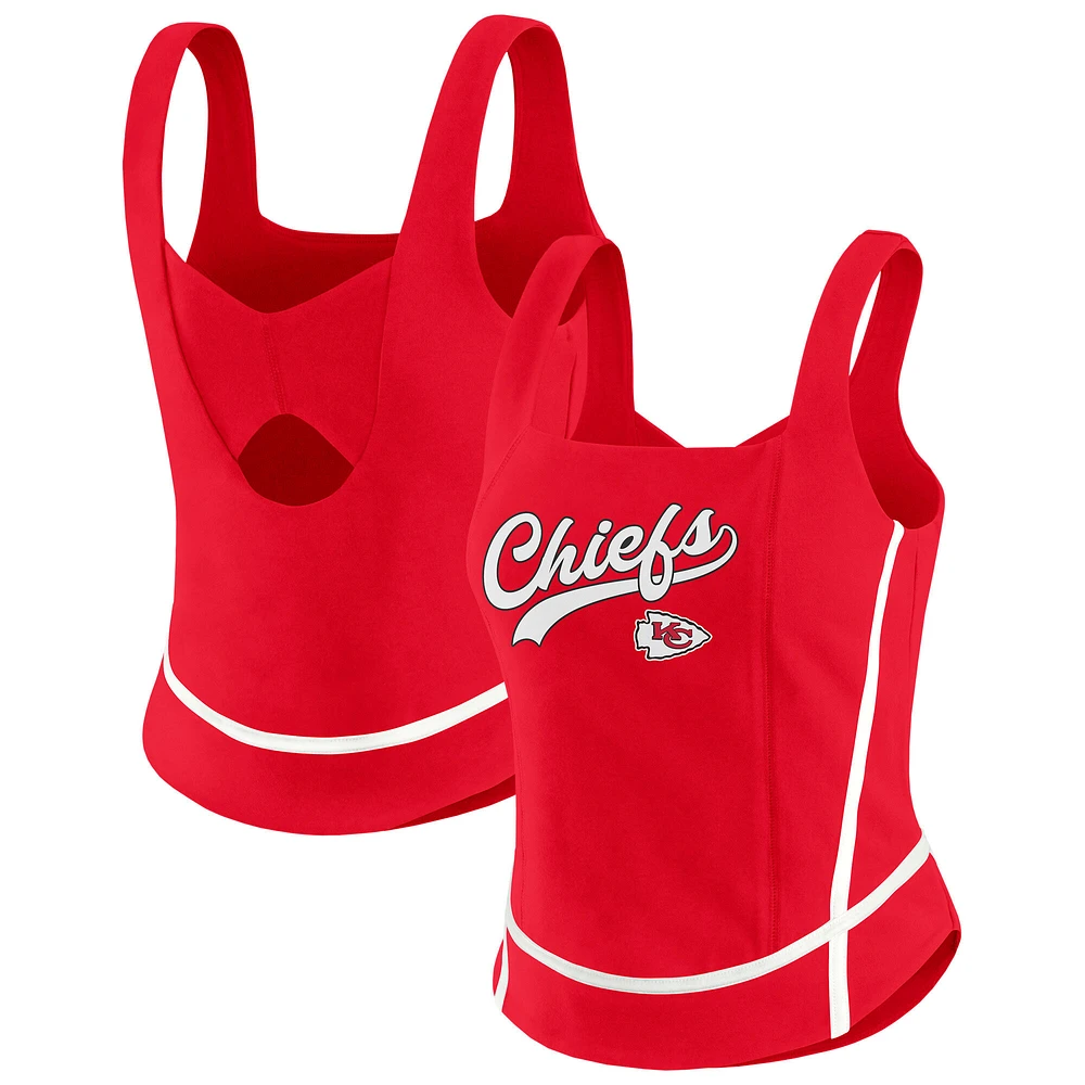 Women's WEAR by Erin Andrews Red Kansas City Chiefs Square Neck Tank Top