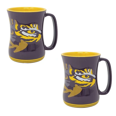 LSU Tigers 16oz. Sculpted Barista Mug Two-Pack