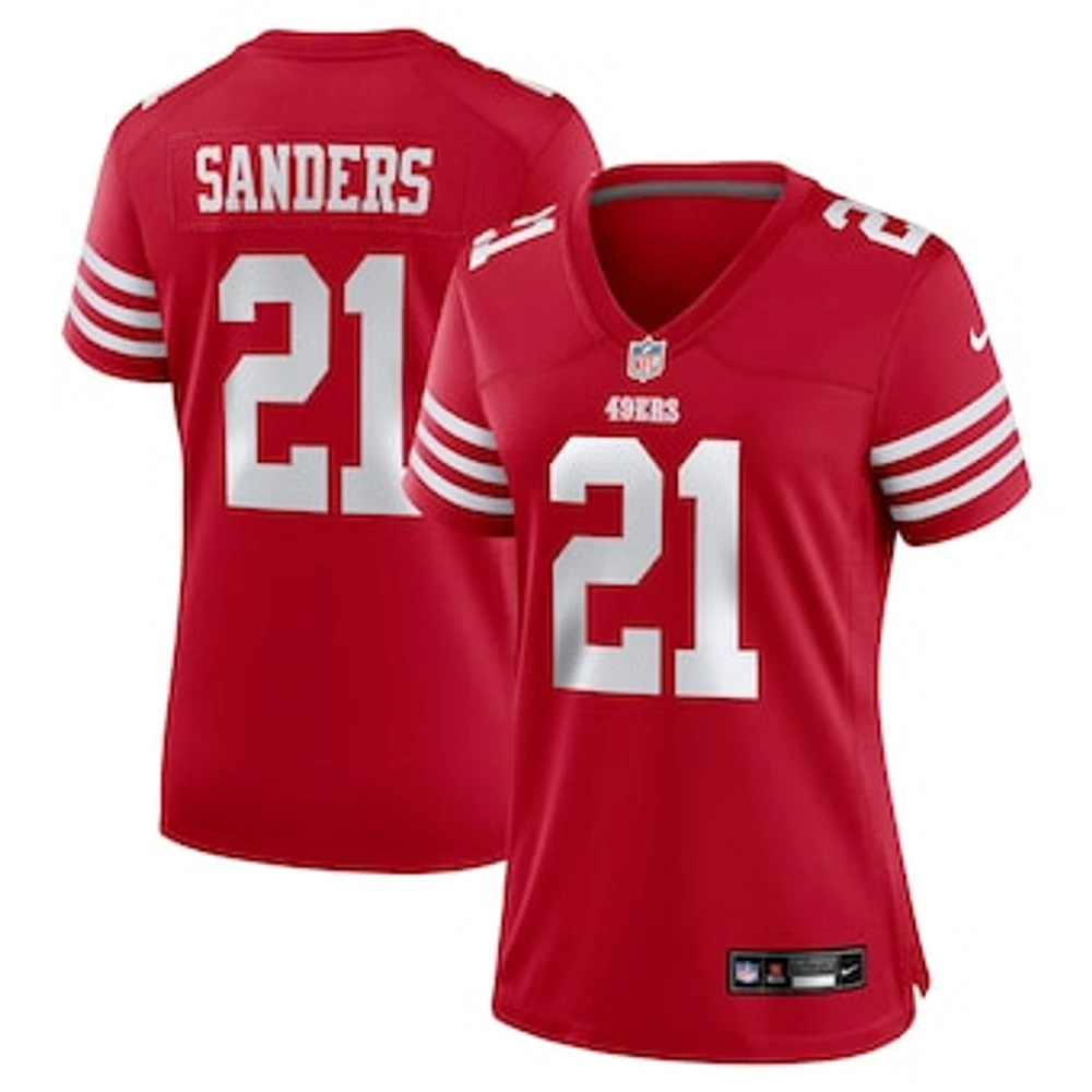 Women's Nike Deion Sanders Scarlet San Francisco 49ers Retired Player Game Jersey