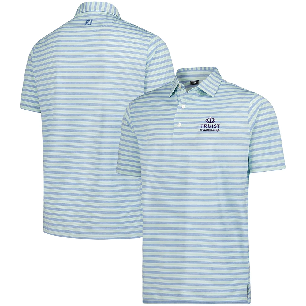 Men's FootJoy Light Blue Truist Championship ProDry Stripe Lisle Polo