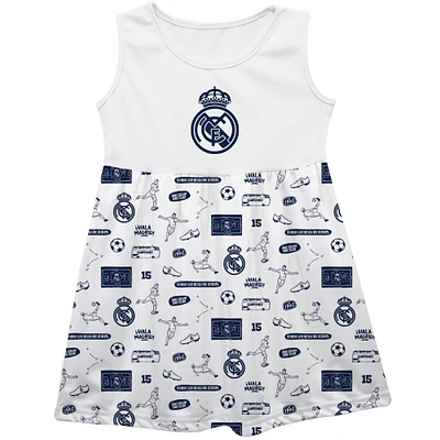 Girls Toddler Vive La Fete /Navy Real Madrid Impressions Artwork Tank Top Dress