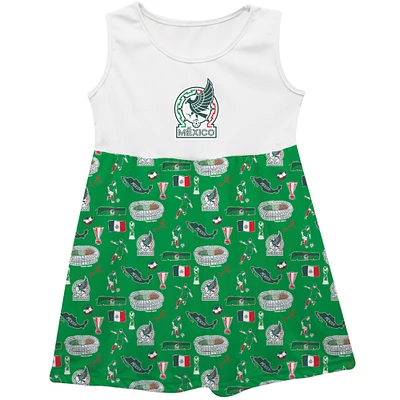 Girls Youth Vive La Fete Green Mexico National Team Tank Top Dress