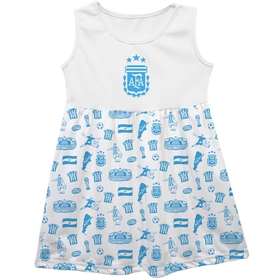 Girls Youth Vive La Fete White Argentina National Team Tank Top Dress