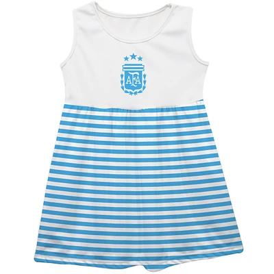 Girls Youth Vive La Fete Light Blue Argentina National Team Striped Tank Top Dress