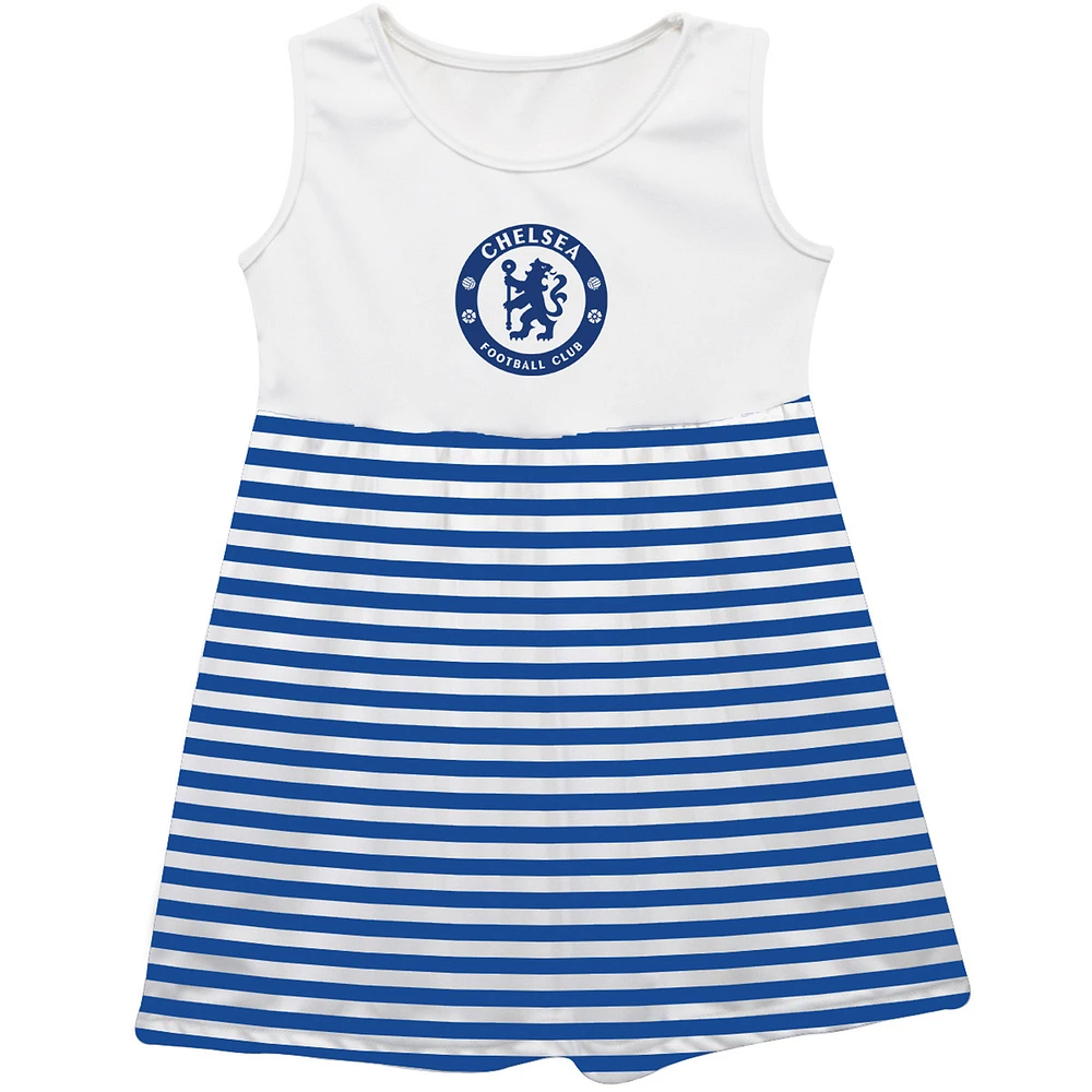 Girls Youth Vive La Fete Blue Chelsea Striped Tank Top Dress