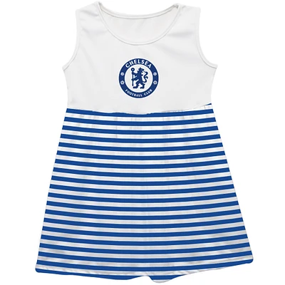 Girls Youth Vive La Fete  Blue Chelsea Striped Tank Top Dress