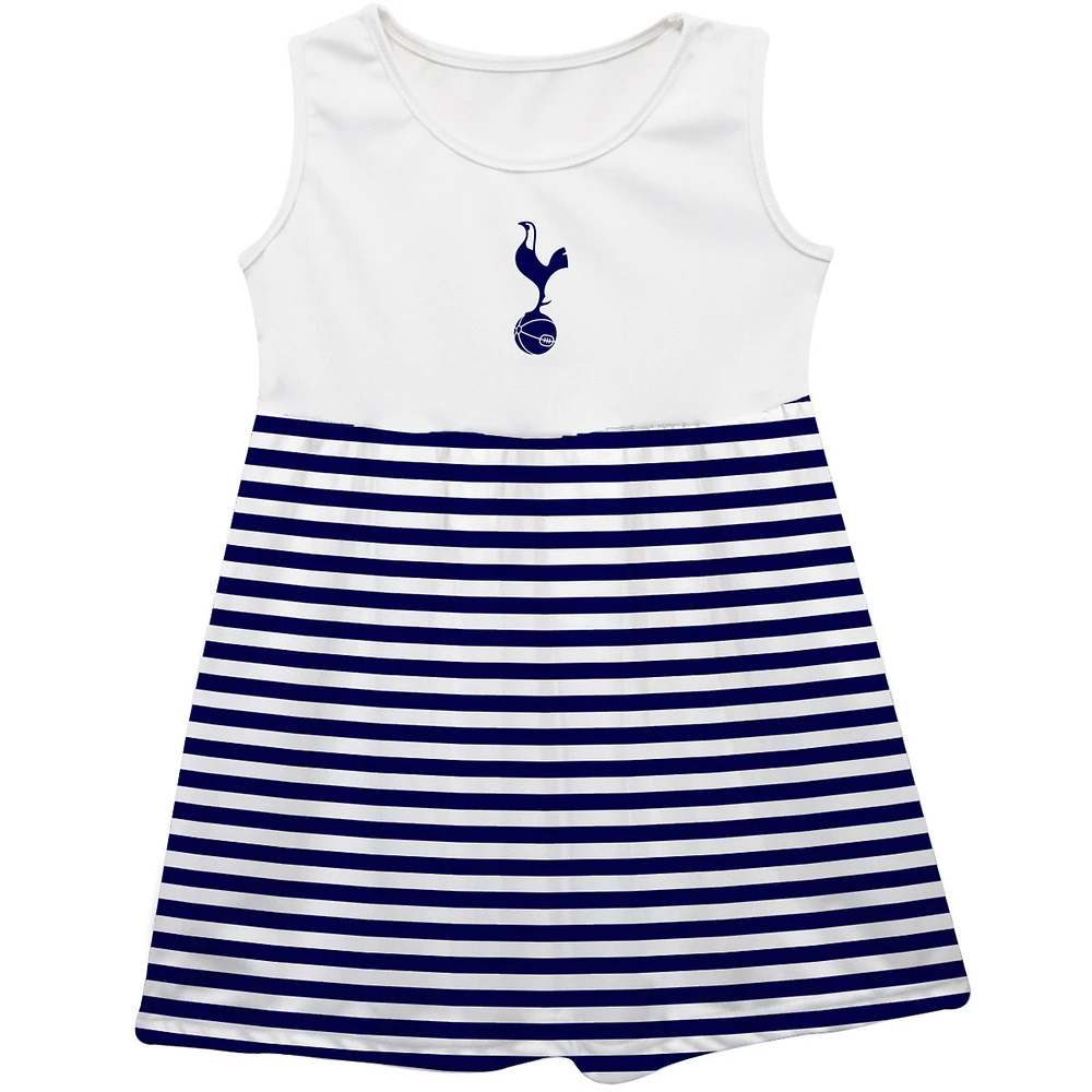 Girls Youth Vive La Fete White Tottenham Hotspur Striped Tank Top Dress