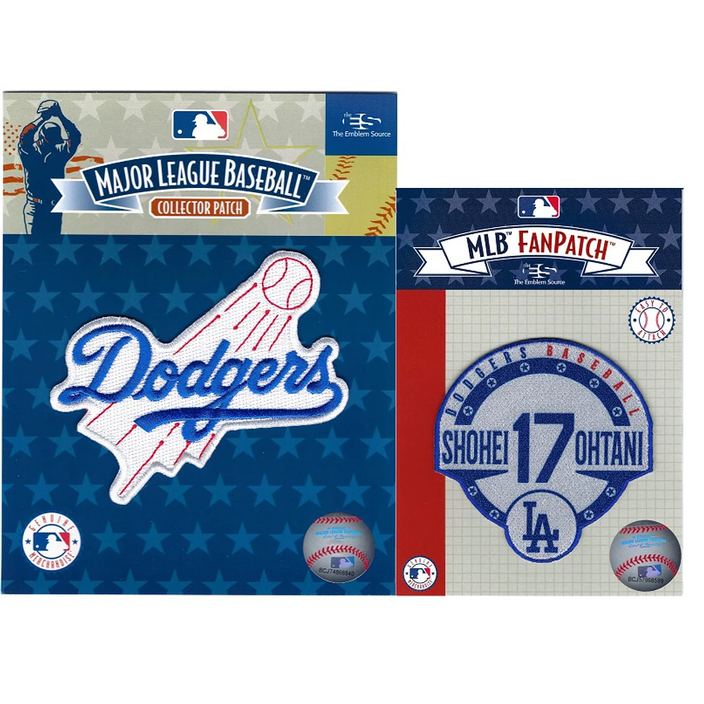 Shohei Ohtani Los Angeles Dodgers Two-Pack Player Badge Fan Patch Set