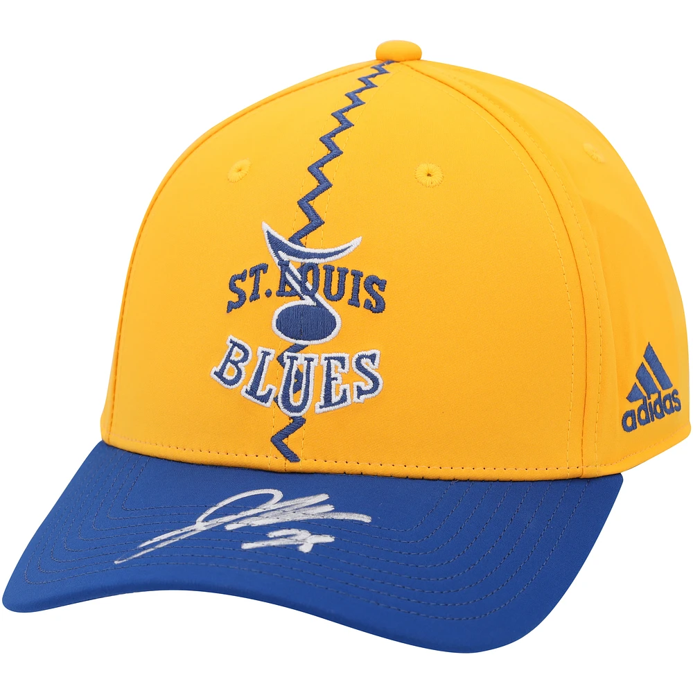Jordan Kyrou St. Louis Blues Autographed 2022 Reverse Retro adidas Cap