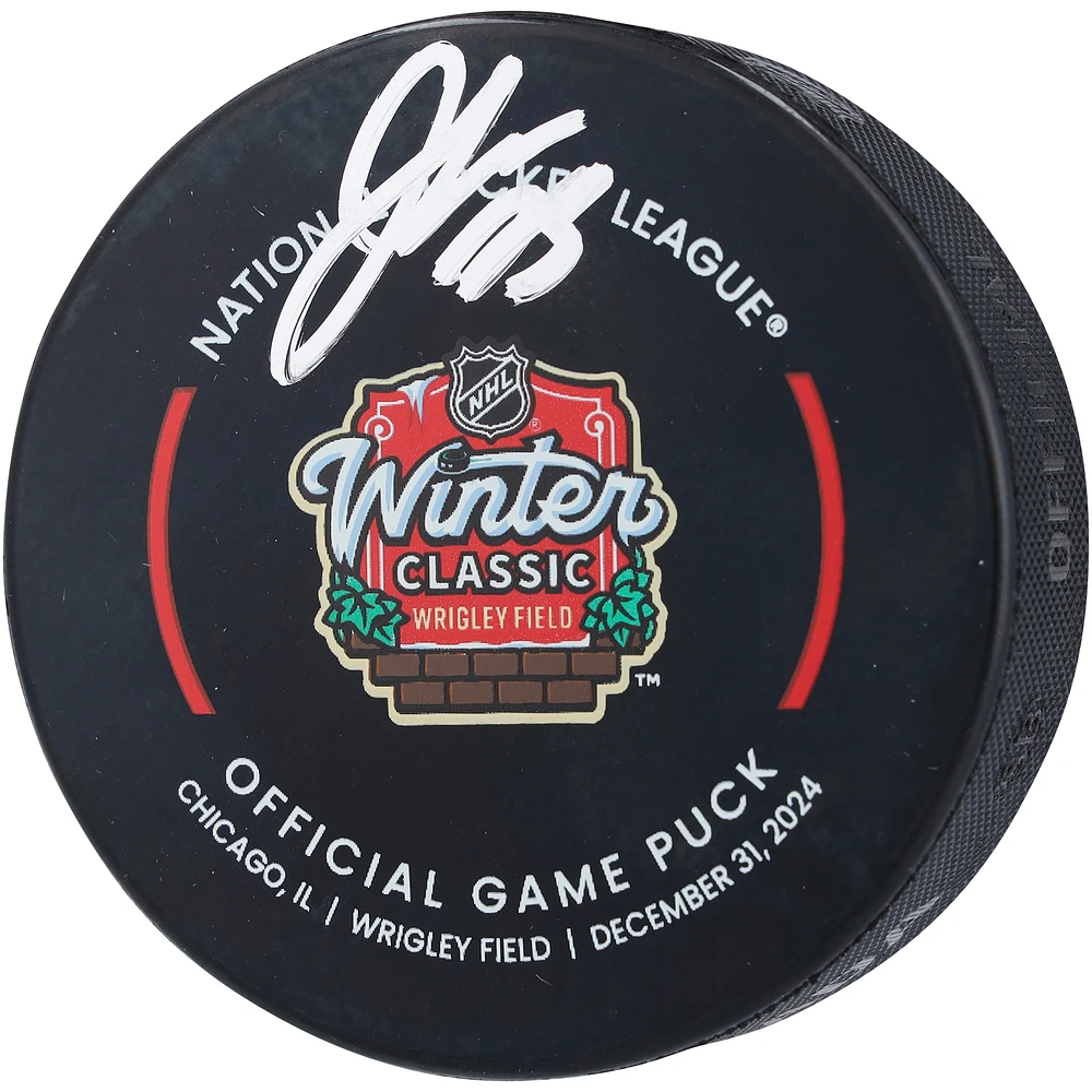 Jordan Kyrou St. Louis Blues Autographed 2025 NHL Winter Classic Official Game Puck