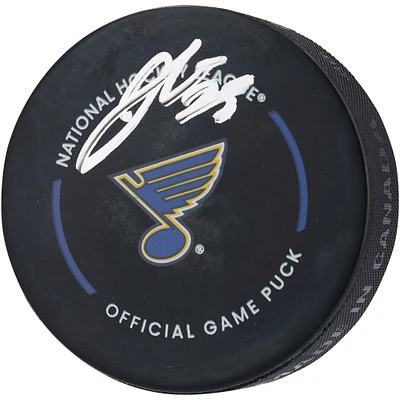 Jordan Kyrou St. Louis Blues Autographed Official Game Puck