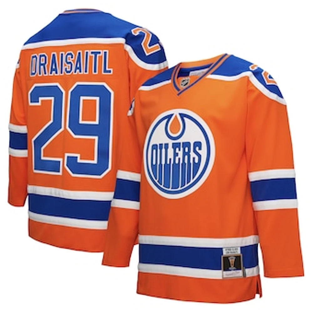 Men's Mitchell & Ness Leon Draisaitl Orange Edmonton Oilers Power Play Jersey