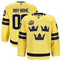 Men's Fanatics  Yellow Sweden 2025 4 Nations Face-Off Authentic Pro Custom Jersey